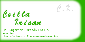 csilla krisan business card