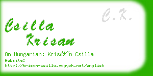 csilla krisan business card